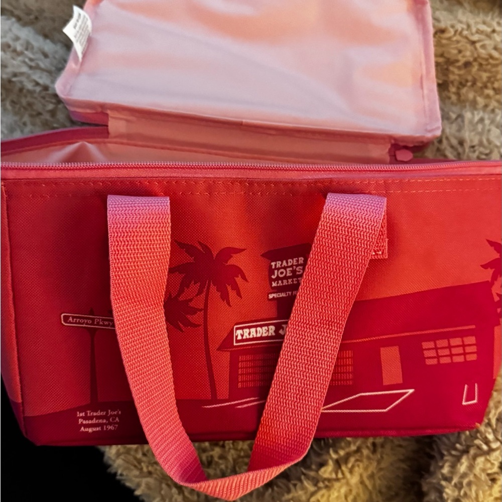 Trader Joe's Pink Mini Insulated Tote Bag - Picture 2 of 8